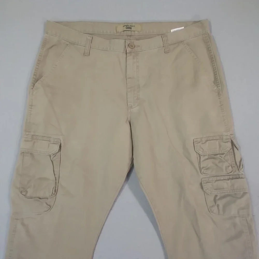 Wrangler cargo pants mens 38 x 30 khaki tan beige cotton outdoor camping hiking